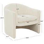 SAFAVIEH Couture Laylette Upholstered Accent Chair - 33 IN W x 31 IN D x 30 IN H