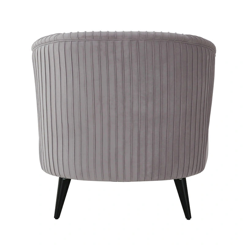 Maliah Pleated Velvet Upholstered Chaise
