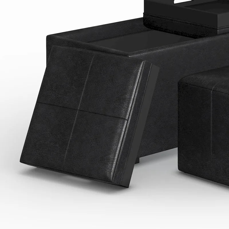 WYNDENHALL Franklin Upholstered 3-piece Ottoman Set