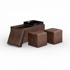 WYNDENHALL Franklin Upholstered 3-piece Ottoman Set