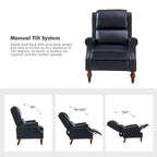 Terri Traditional Vegan Leather Manual Push Back Recliner Set of 2 by HULALA HOME