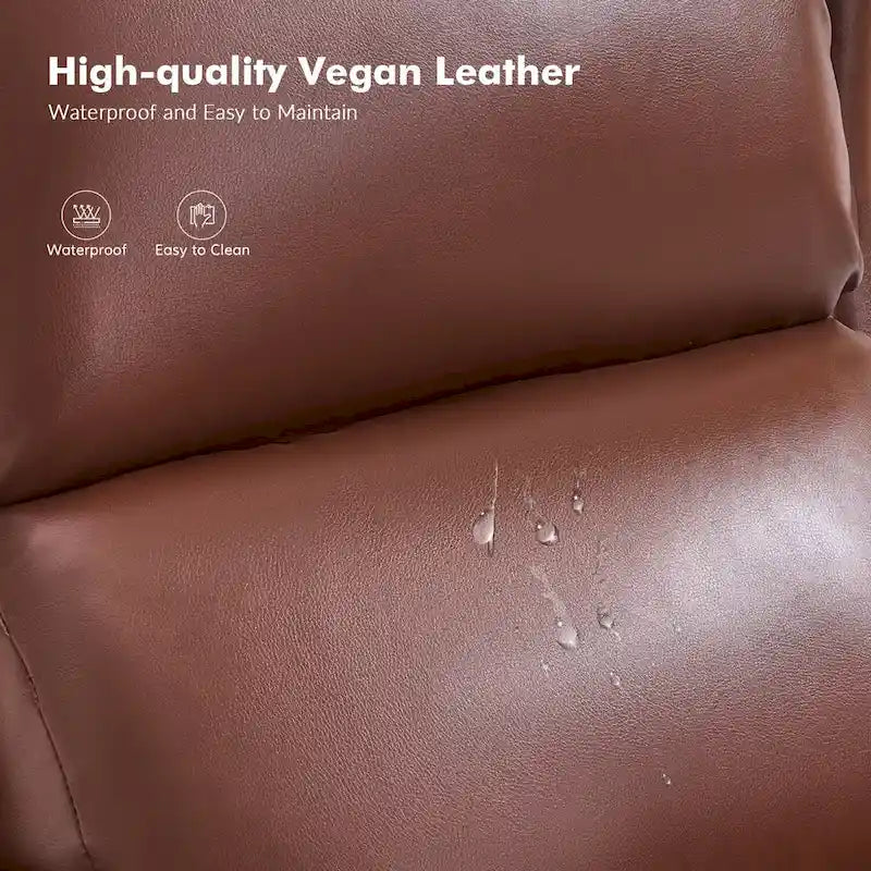 Terri Traditional Vegan Leather Manual Push Back Recliner Set of 2 by HULALA HOME