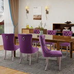 Velvet Dining Chairs Set of 2, Tufted Dining Room Chairs with Button Back, Nailhead Trim, Upholstered Kitchen Side Chairs