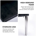 Velvet Dining Chairs Set of 2, Tufted Dining Room Chairs with Button Back, Nailhead Trim, Upholstered Kitchen Side Chairs