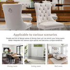 Velvet Dining Chairs Set of 2, Tufted Dining Room Chairs with Button Back, Nailhead Trim, Upholstered Kitchen Side Chairs