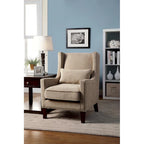 Zema Contemporary Flannelette Padded Nailhead Accent Chair by Furniture of America