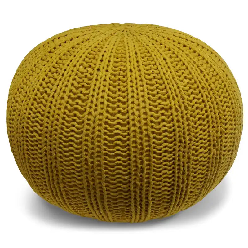WYNDENHALL Grandville Boho Round Hand Knit Pouf