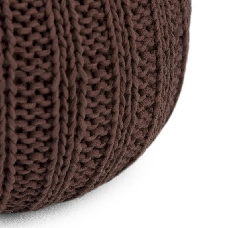 WYNDENHALL Grandville Boho Round Hand Knit Pouf