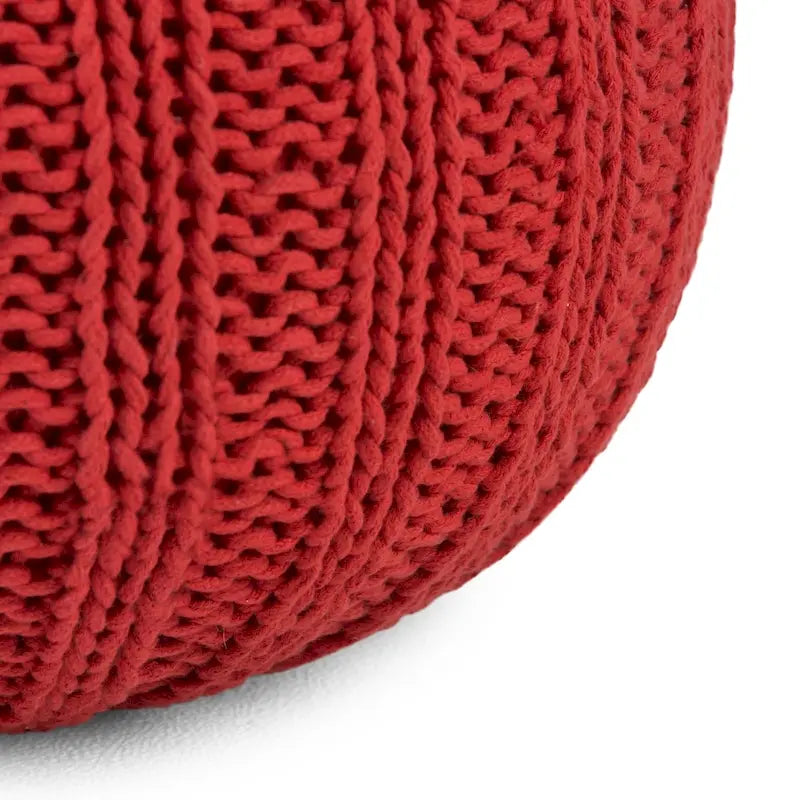 WYNDENHALL Grandville Boho Round Hand Knit Pouf