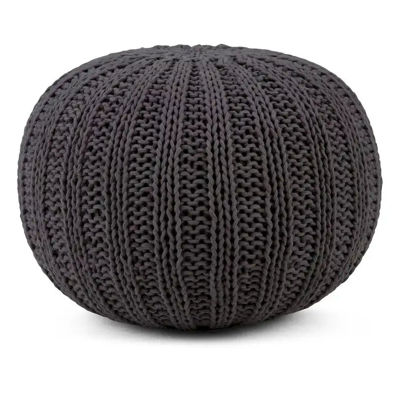 WYNDENHALL Grandville Boho Round Hand Knit Pouf