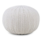 WYNDENHALL Grandville Boho Round Hand Knit Pouf