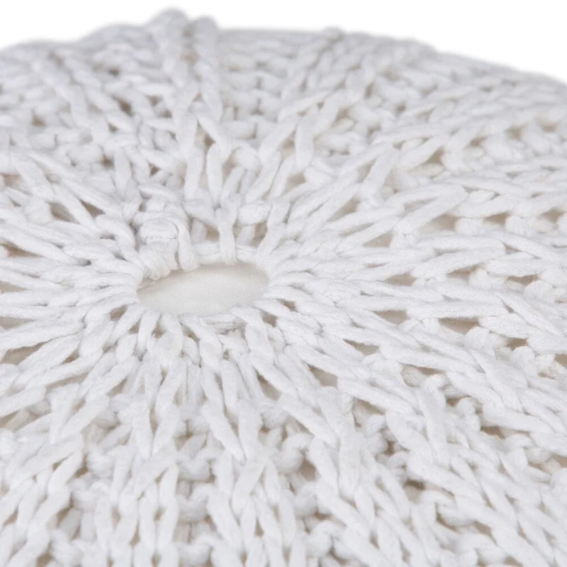 WYNDENHALL Grandville Boho Round Hand Knit Pouf