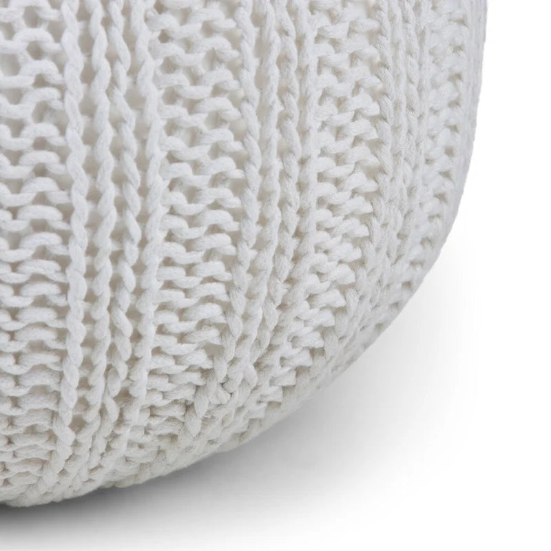 WYNDENHALL Grandville Boho Round Hand Knit Pouf