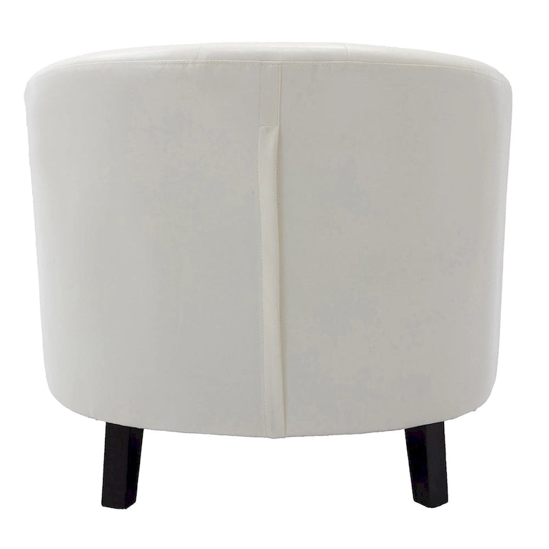 Contemporary PU Leather Club Chair with Recessed Arms and Nailhead Trim