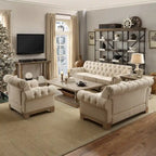 Greenwich Tufted Scroll Arm Nailhead Chesterfield Chair by iNSPIRE Q Artisan