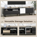 Modern TV Stand for 80 TV with Double Storage Space
