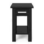 WYNDENHALL Waterloo SOLID WOOD 14 inch Wide Rectangle Contemporary Narrow Side Table - 14 inch Wide