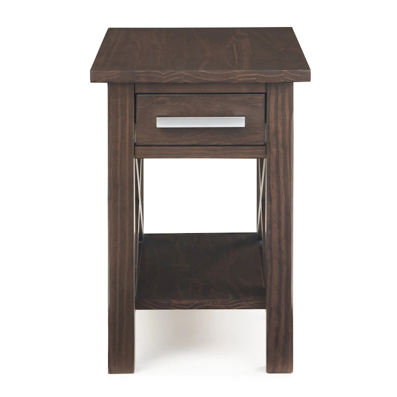 WYNDENHALL Waterloo SOLID WOOD 14 inch Wide Rectangle Contemporary Narrow Side Table - 14 inch Wide