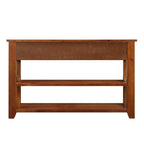 Wood Console Table with 3 Storage Drawers and 2 Shelves