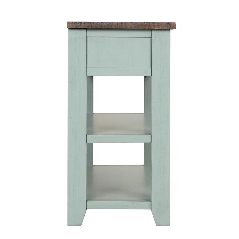 Wood Console Table with 3 Storage Drawers and 2 Shelves
