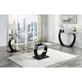 Cres Glam Glasstop 3-Piece Coffee Table Set by Furniture of America