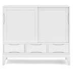 WYNDENHALL Pearson SOLID HARDWOOD 48 inch Wide Mid Century Modern Medium Storage Cabinet - 48w x 17d x 42 h