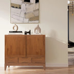 WYNDENHALL Pearson SOLID HARDWOOD 48 inch Wide Mid Century Modern Medium Storage Cabinet - 48w x 17d x 42 h