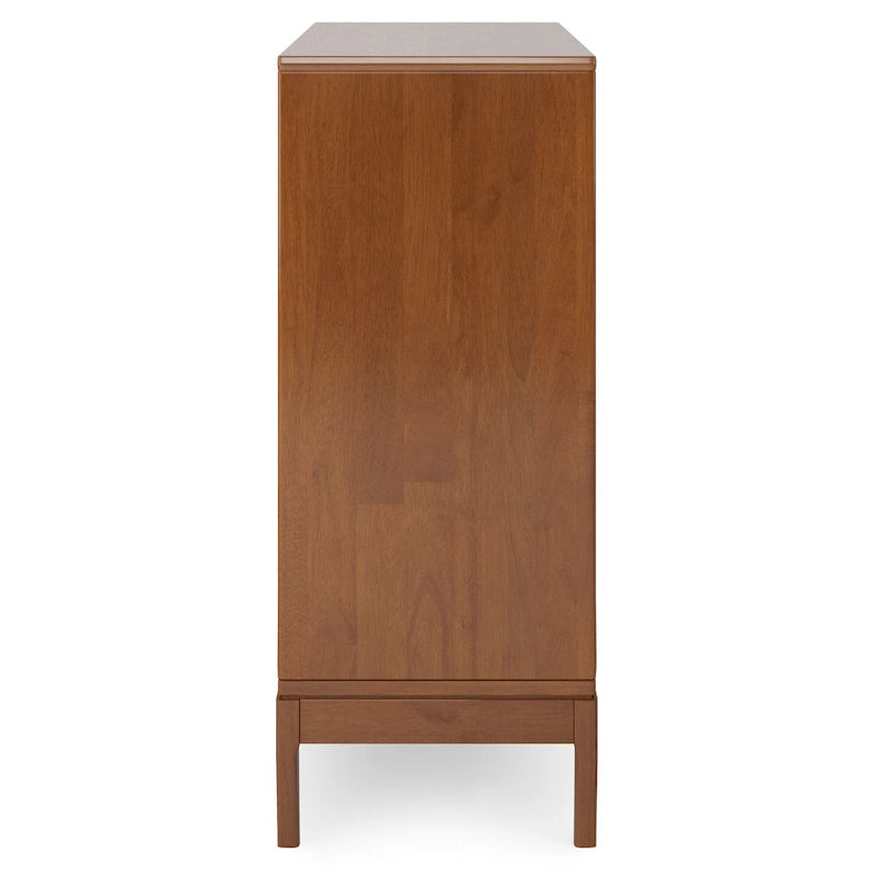 WYNDENHALL Pearson SOLID HARDWOOD 48 inch Wide Mid Century Modern Medium Storage Cabinet - 48w x 17d x 42 h