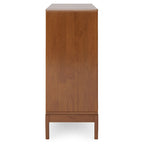 WYNDENHALL Pearson SOLID HARDWOOD 48 inch Wide Mid Century Modern Medium Storage Cabinet - 48w x 17d x 42 h