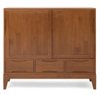 WYNDENHALL Pearson SOLID HARDWOOD 48 inch Wide Mid Century Modern Medium Storage Cabinet - 48w x 17d x 42 h