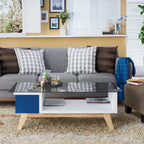 Yini Modern 47-inch Glass Top 1-Shelf Coffee Table by Furniture of America