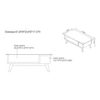 Yini Modern 47-inch Glass Top 1-Shelf Coffee Table by Furniture of America