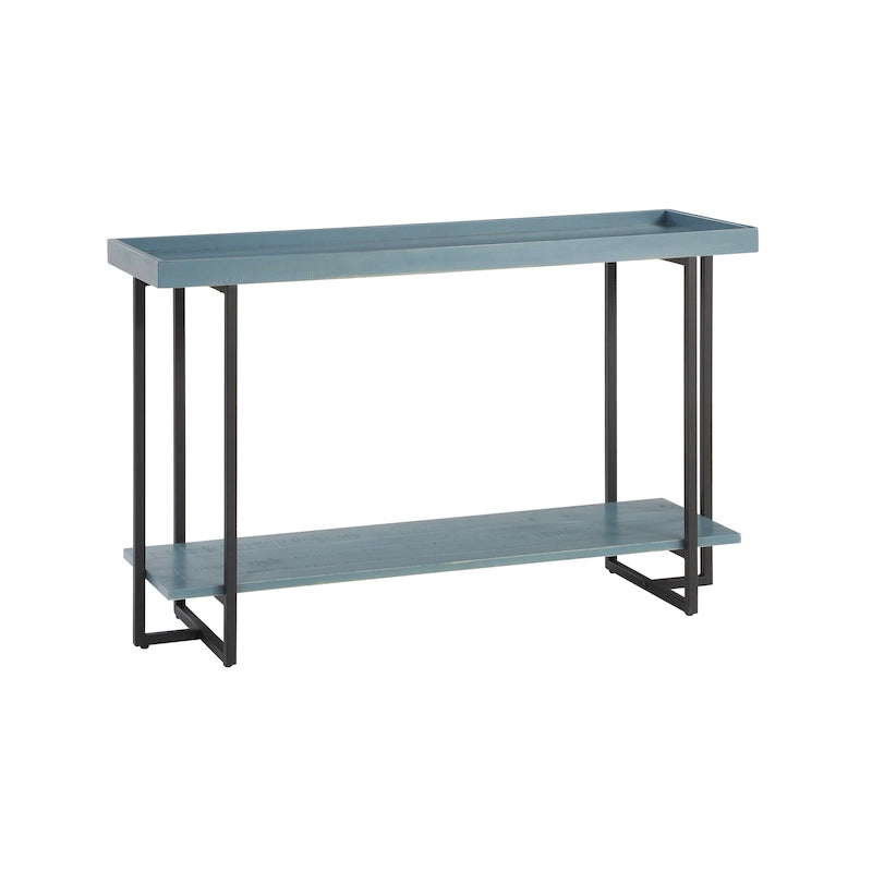 Damara Farmhouse 47-inch Metal 1-Shelf Sofa Table by Furniture of America