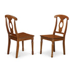 East West Furniture 7 Piece Kitchen Table Set Consist of an Oval Dining Table and Solid Chairs, Saddle Brown (Seat Type Options)