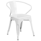 24 Round Metal Indoor-Outdoor Table Set with 2 Arm Chairs
