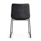 Petra Vegan Leather Side Chairs with Black Legs (Set of 2)