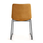 Petra Vegan Leather Side Chairs with Black Legs (Set of 2)