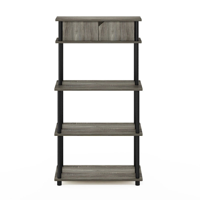 Furinno Turn-N-Tube Toolless Storage Shelf with Top Cabinet
