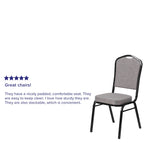 Steel/ Fabric Crown Back Stacking Banquet Chair (Set of 4)