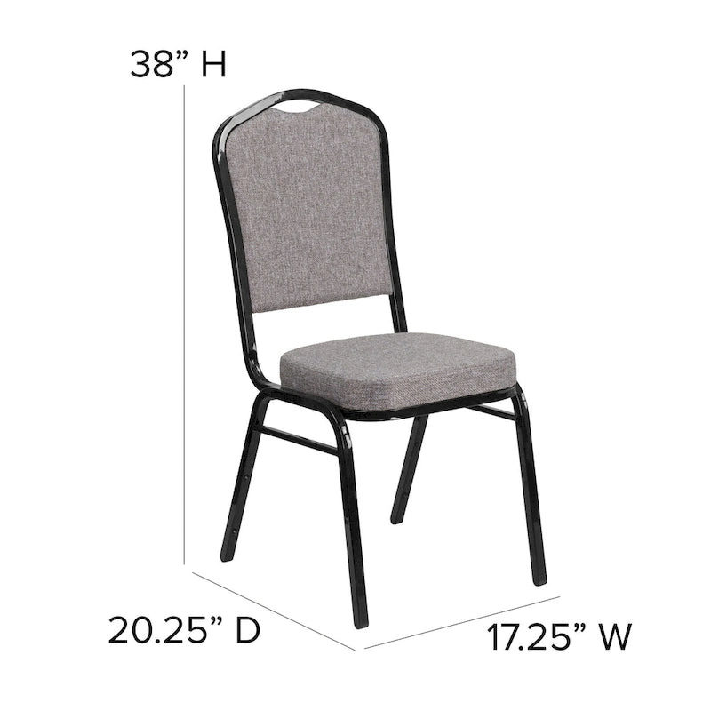 Steel/ Fabric Crown Back Stacking Banquet Chair (Set of 4)