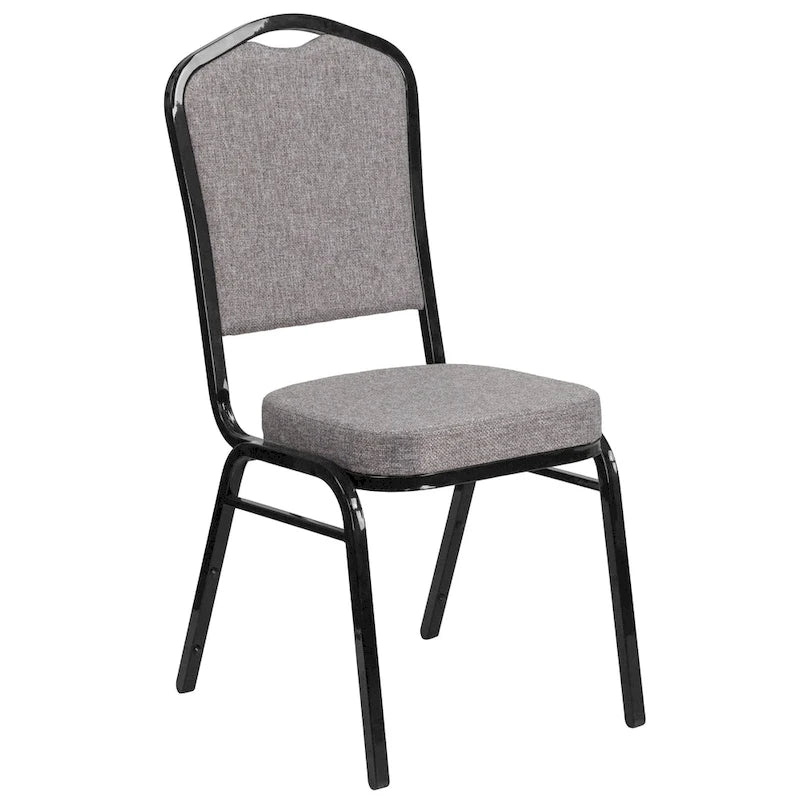 Steel/ Fabric Crown Back Stacking Banquet Chair (Set of 4)