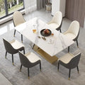 Faux Marble Dining Table Slate Table for Dining Room Kitchen