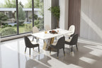 Faux Marble Dining Table Slate Table for Dining Room Kitchen