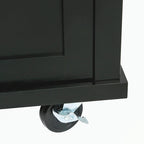 Kitchen Cart with 5 Wheels with Storage Cabinet and 3 Drawers