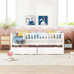 Platform bed Daybed Wood Bed with Two Drawers