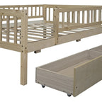 Platform bed Daybed Wood Bed with Two Drawers