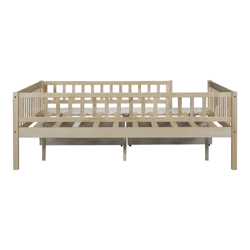 Platform bed Daybed Wood Bed with Two Drawers