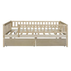 Platform bed Daybed Wood Bed with Two Drawers