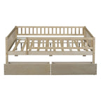 Platform bed Daybed Wood Bed with Two Drawers