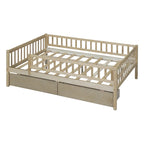Platform bed Daybed Wood Bed with Two Drawers